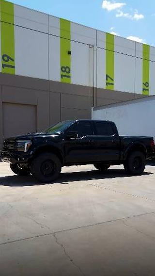 Black Ford Raptor with ceramic coating protecting the paint