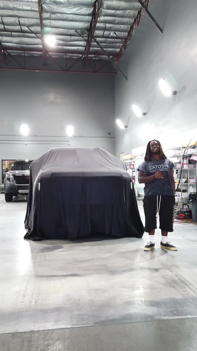 Ashton Jeanty's Cadillac Escalade with matte black PPF and Vossen wheels at Lusso Auto Design