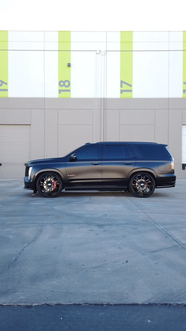 Cadillac Escalade V side profile with full ceramic window tint