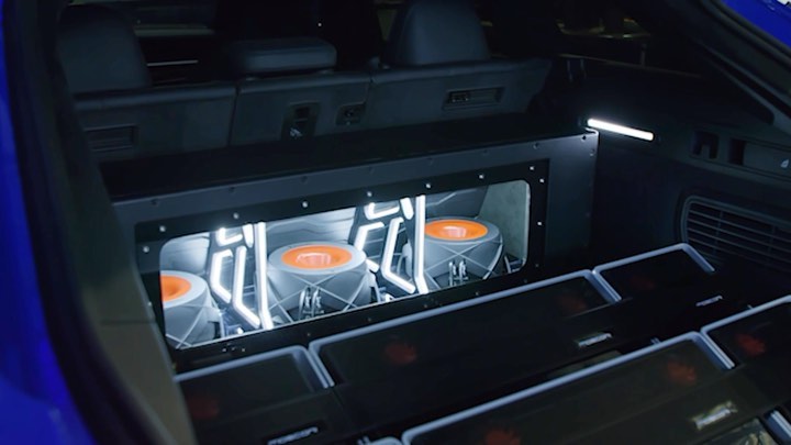 Custom car audio amplifier installation at Lusso Auto Design