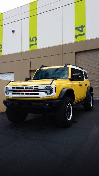 Yellow Ford Bronco Heritage with ceramic coated paint