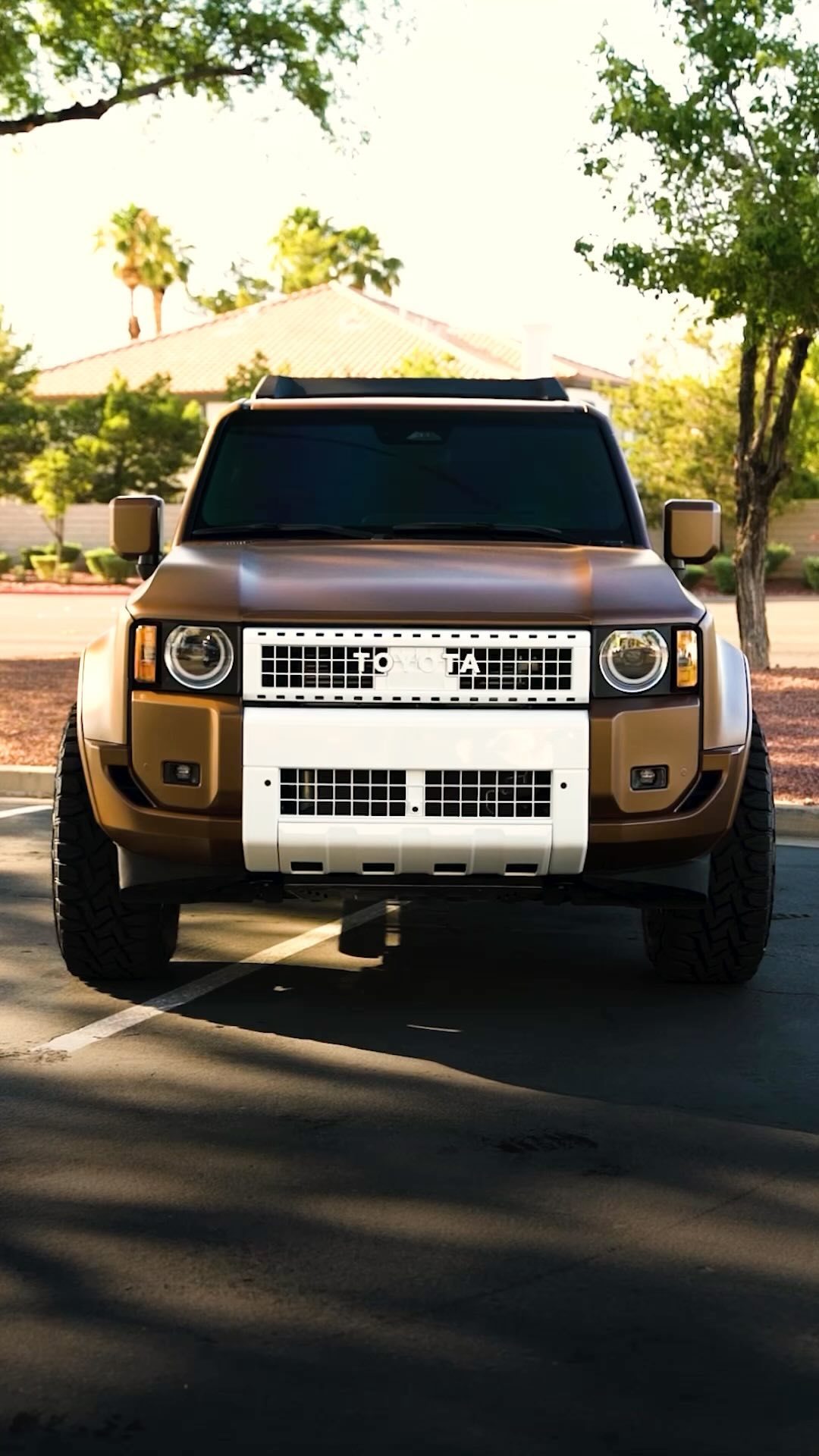 Bronze Toyota Land Cruiser with tinted glass in Las Vegas