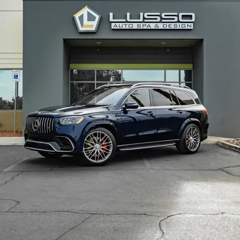 Mercedes GLS with ceramic window tint installed at Lusso Auto Design