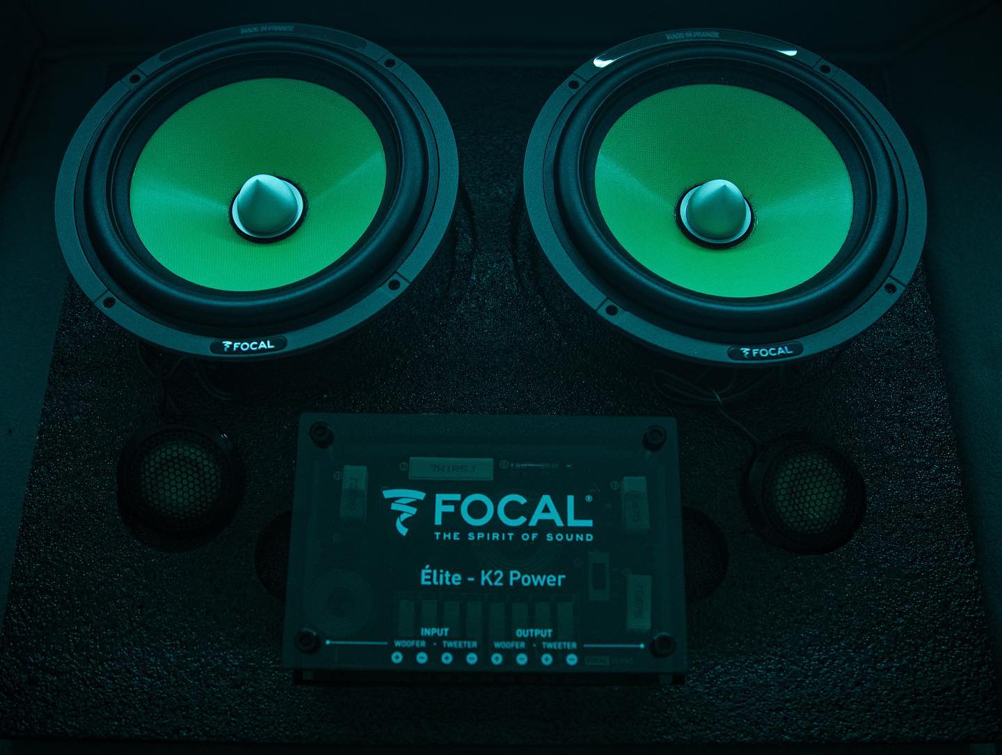 Focal Elite K2 Power component speaker set with crossovers before install