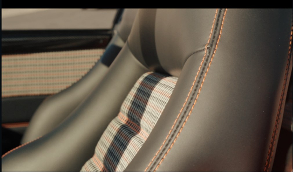 Italian leather seat panels stitched for the 930 Turbo restomod